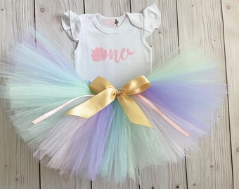 Mermaid Birthday Outfit | Oneder the Sea First Birthday Tutu Dress