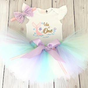 ONEder the Sea Birthday Outfit for Baby Girl | Mermaid First Birthday Tutu Dress