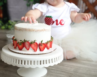 Sweet Strawberry Birthday Outfit for 1 Year Old Baby Girl | 1st Birthday Tutu