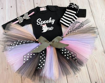 Spooky One 1st Birthday Outfit | Cute Ghost Themed Smash Cake Tutu Outfit