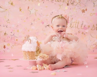 Pink and Gold First Birthday Girl Outfit | 1st Birthday Tutu | Cake Smash Outfit Girl