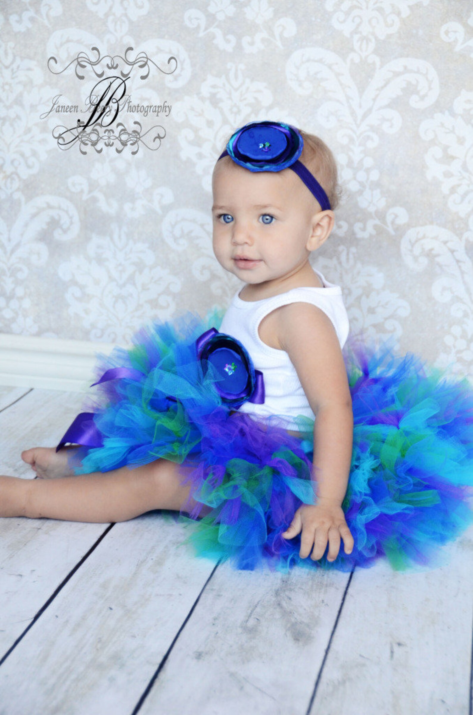 One Year Old Birthday Outfit Peacock First Birthday Tutu Etsy