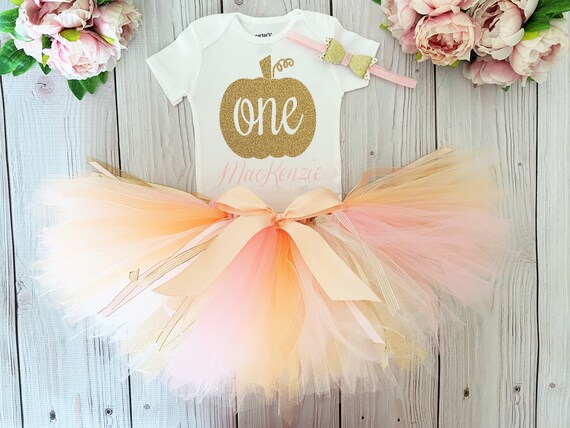 pumpkin first birthday girl outfit