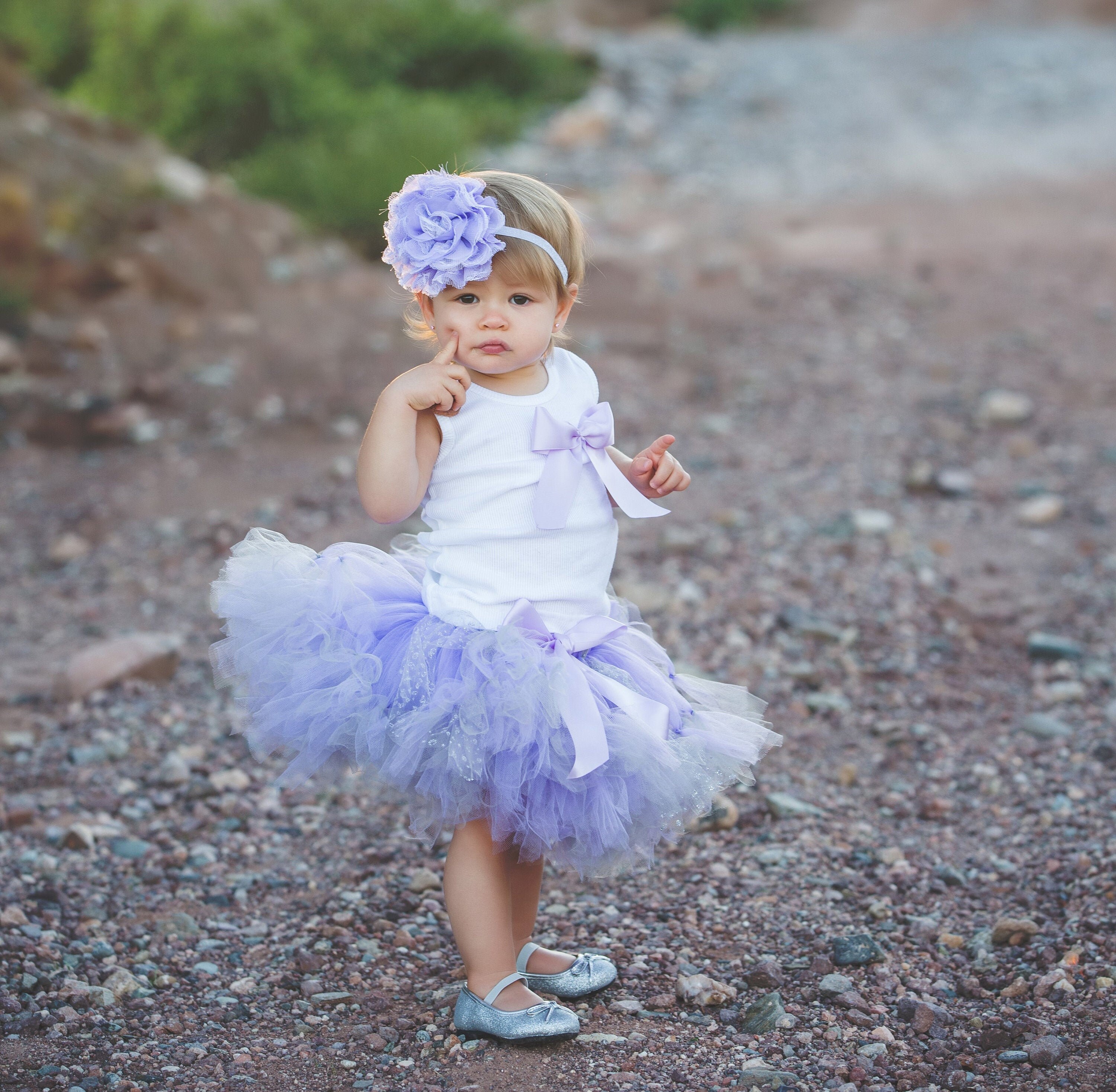 purple outfit baby girl