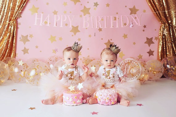 Twinkle Little Star Cake Smash Outfit Baby Girl | Pink and Gold Tutu Dress Il_570xn