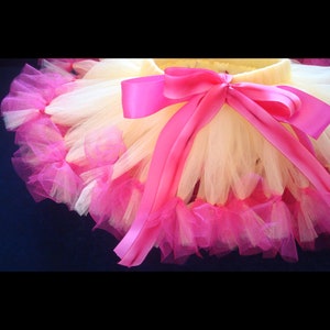 Strawberry Lemonade Petti Tutu - Girls Tutu Skirt for Parties and Dress Up