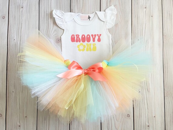 Groovy One Birthday Outfit Girl | 1st Birthday Cake Smash Outfit | One Groovy Girl Birthday Theme | 70s Retro Dress | Sunshine Tutu Il_570xn