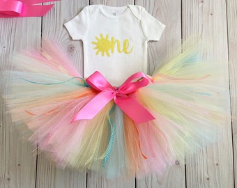 My Little Sunshine Birthday Outfit | Our Little Sunshine First Birthday Dress