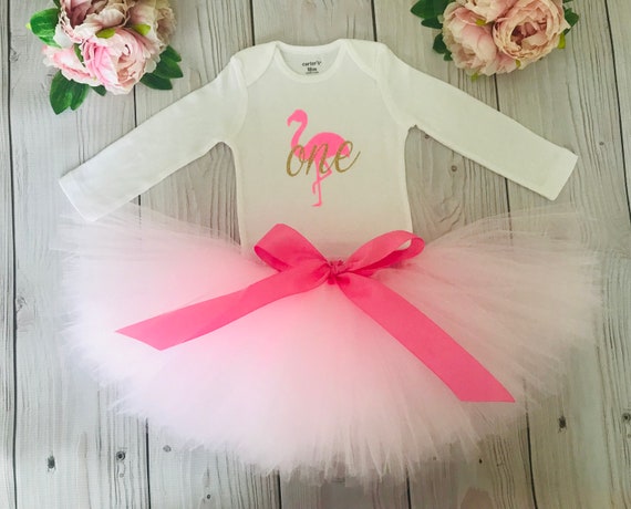 Baby Girls 1st Birthday Personalised outfit Pink Cake smash dress top ONE Photo