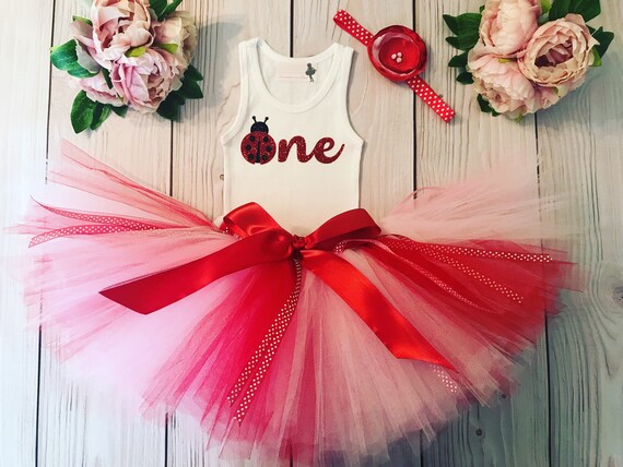 Ladybug First Birthday Outfit Girl | 1st Birthday Girl | Baby Girl Tutu Dress | Cake Smash Il_570xn