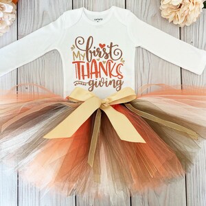 Thanksgiving Tutu Outfit | Baby Girl 1st Thanksgiving Dress