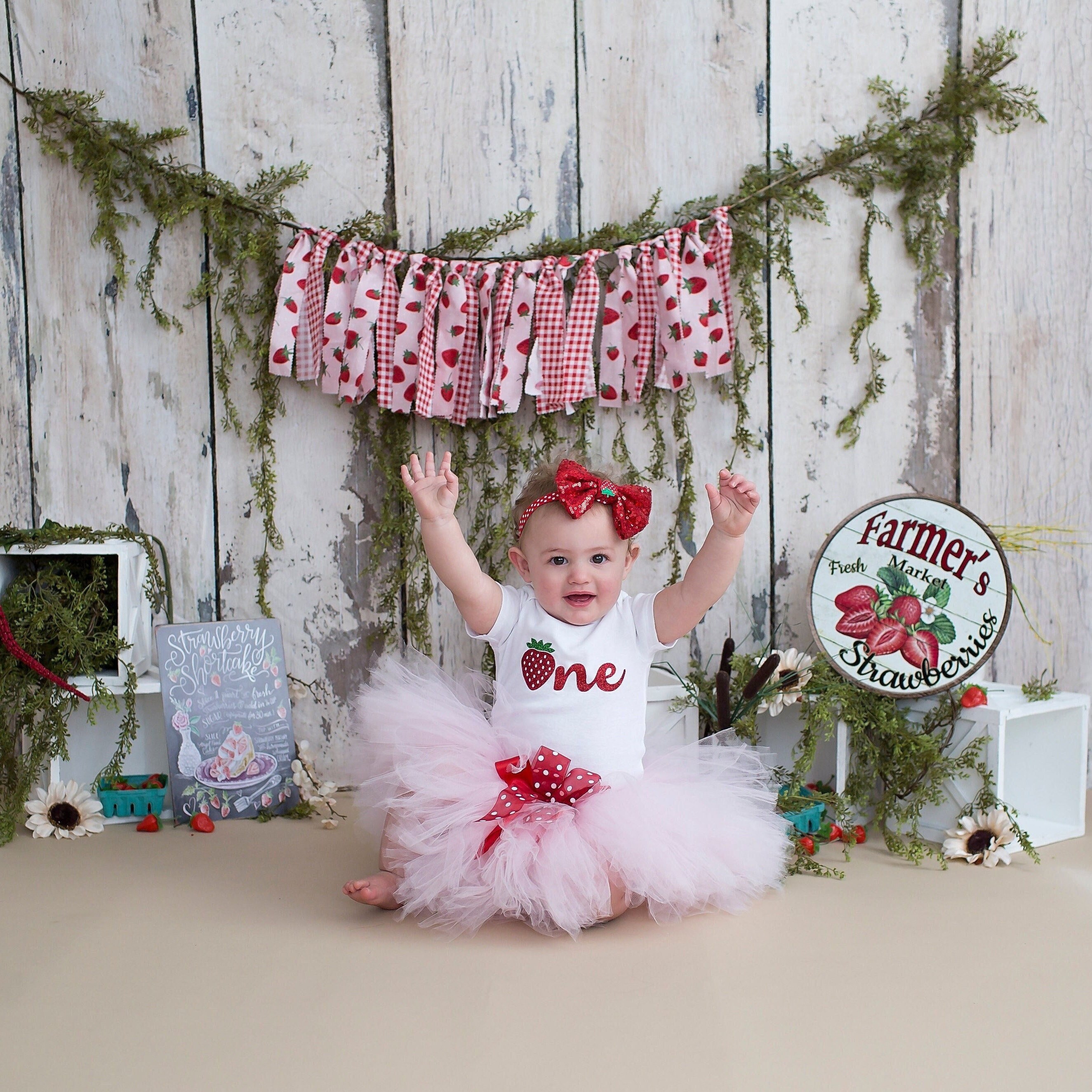 Strawberry First Birthday Outfit Sweet One Dress Berry Sweet Cake