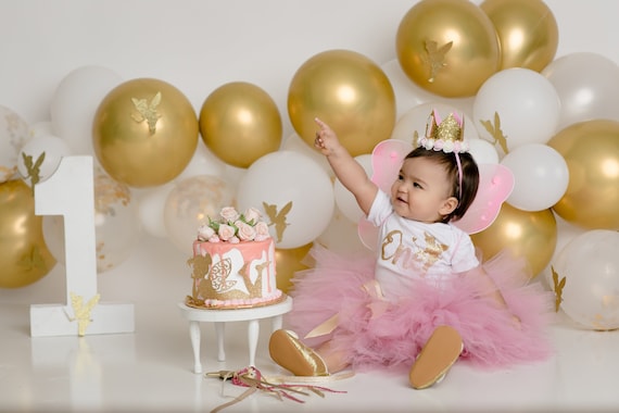 Fille de tenue de premier anniversaire Tenue danniversaire de fée de fille  dun an Robe Tutu du 1er anniversaire Gâteau Smash bébé fille 1 an -   France