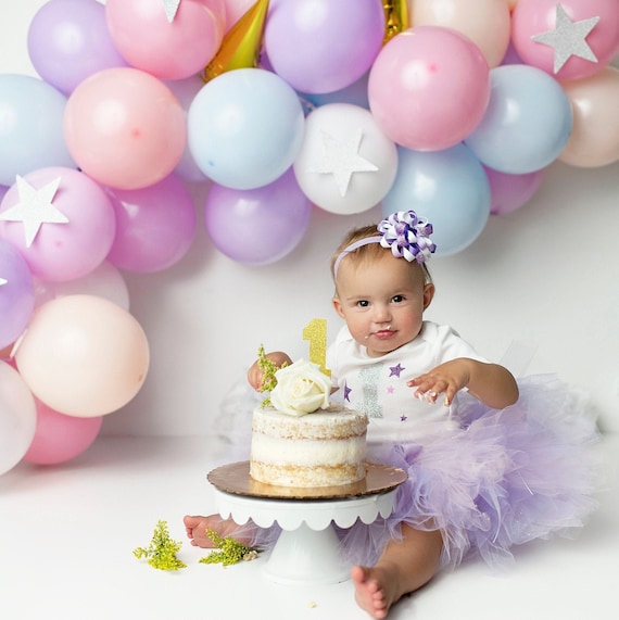 Bébé fille 1er anniversaire tenue un an fête gâteau Smash Tutu