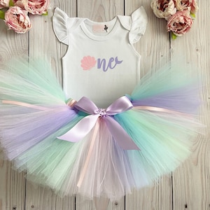 Mermaid Birthday Outfit | ONEder the Sea | Under the Sea | First Birthday Tutu | Cake Smash Outfit | 1st Birthday Themed Dress for Baby Girl