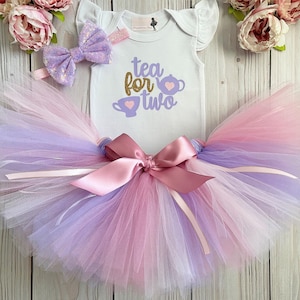 Tea for Two Birthday Outfit | Tea for 2 | Tea Party Dress | Pink and Lavender Alice in Wonderland Outfits | Second Birthday Teacup Theme