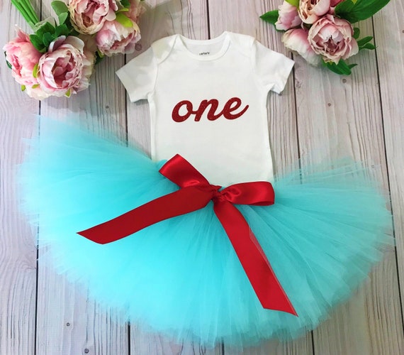 Seuss First Birthday Outfit Girl | Red and Blue Dr. Seuss Birthday Tutu Il_570xn