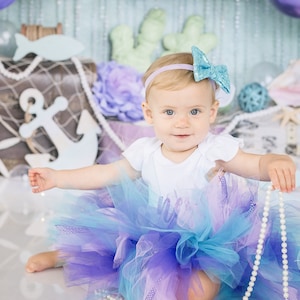 Mermaid Birthday Outfit Tutu Dress ONEder the Sea Under the Sea First Birthday Cake Smash Outfit 1st Birthday Theme image 5