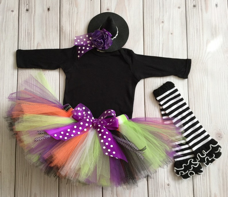 Baby Girl Halloween Costume Baby Witch Costume Witch Tutu