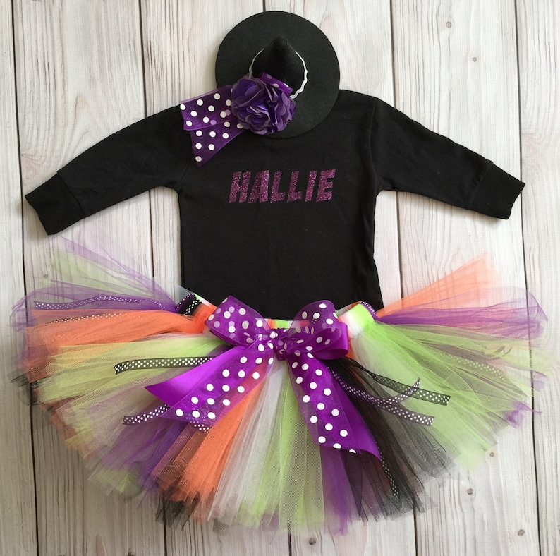 Baby Girl Halloween Costume Baby Witch Costume Witch Tutu