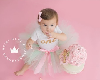 First Birthday Outfit Girl | Peony Cake Smash Dress