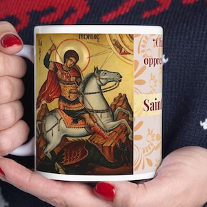 Traditional St. George Mug - Orthodox Christian Ceramic Mug | Faith-Inspired Gift for Devout Hearts | Perfect Orthodox Keepsake