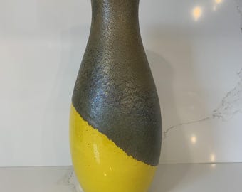 Vintage Alvino Bagni vase, Italian pottery, mid century modern, 12 inches