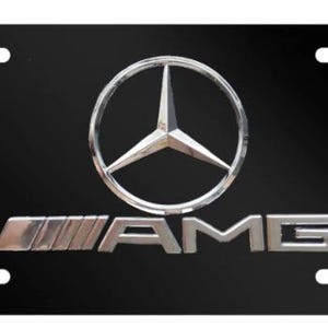 KA Laser Engraved Mercedes-Benz License Plate Frame – Matte Black T304 Stainless Steel