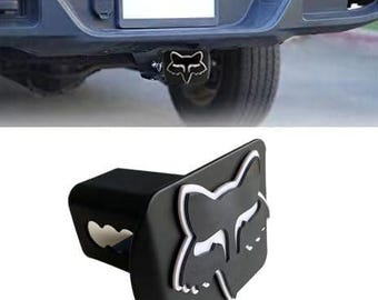 3D Metal Steel Fox Head Emblem Towing Trailer Hitch Cover 2 Inch
