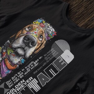Retriever Grafik Streetwear T-Shirt Lustiges Geschenk Cooles Cartoon-Kunst-T-Stück für Hundeliebhaber, Haustier-Fans und Tierkunstfans