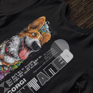 Camiseta con gráfico de Corgi, regalo divertido, camiseta con dibujos animados geniales para amantes de los perros, fanáticos de las mascotas y del arte animal.
