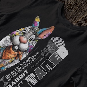 Camiseta con gráfico de conejo, regalo divertido, camiseta con dibujos animados geniales para amantes de los animales, las mascotas y la vida silvestre.