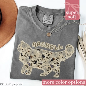 Halloween Ragdoll Shirt, Comfort Colors® Ragdoll Cat Tshirt, Retro Vinatge Style Cat Lover, Ragdoll Mom Gift, Gift for Ragdoll Mama