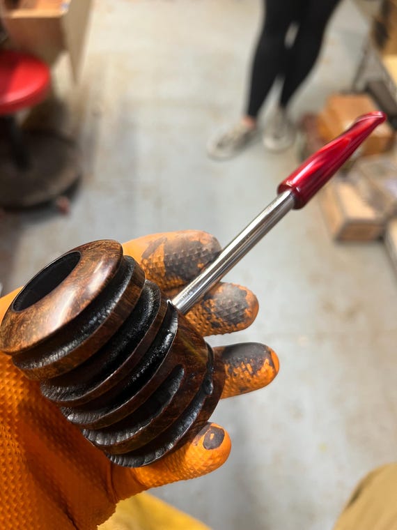 Handmade briar tobacco pipe