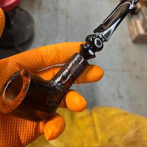 Handmade briar tobacco pipe