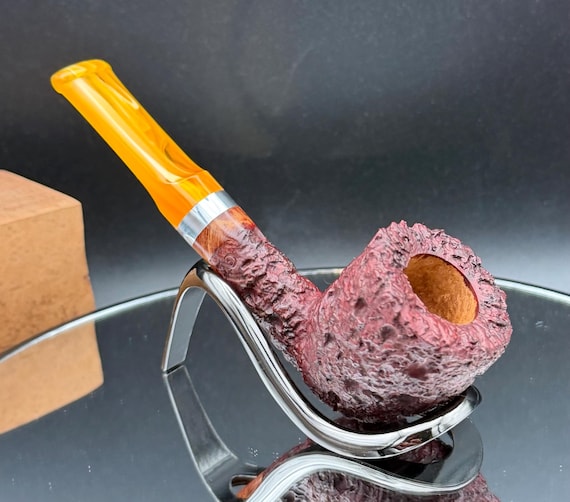 Handmade Grecian Rusticated briar wooden smoking tobacco pipe