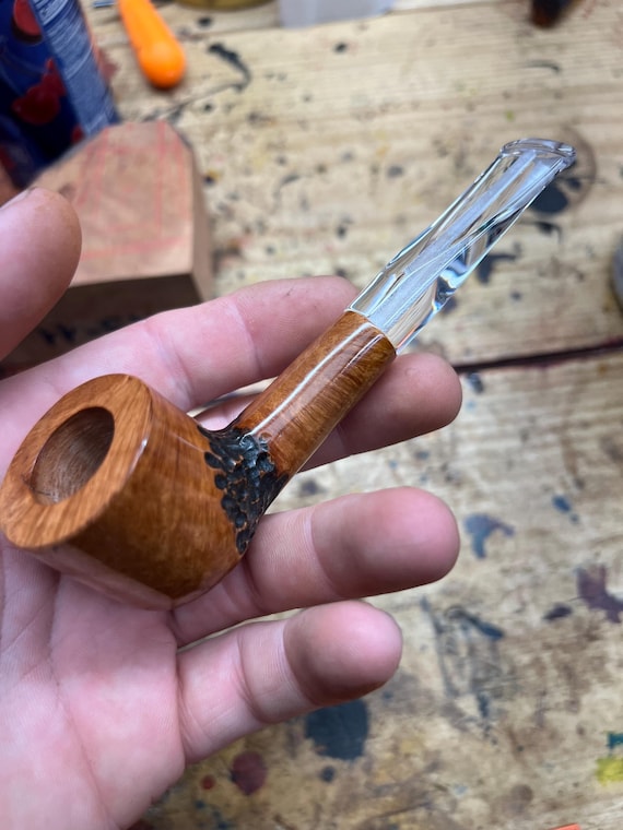 Handmade briar tobacco pipe