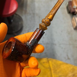 Handmade briar tobacco pipe