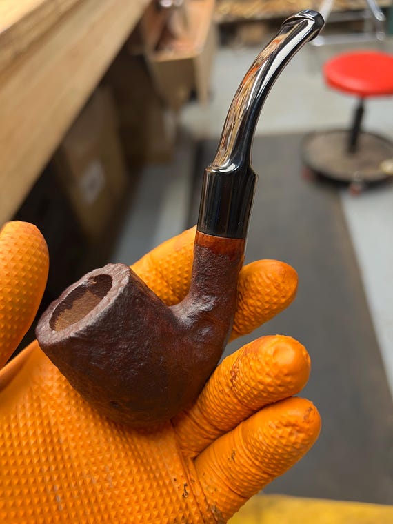 Handmade briar tobacco pipe