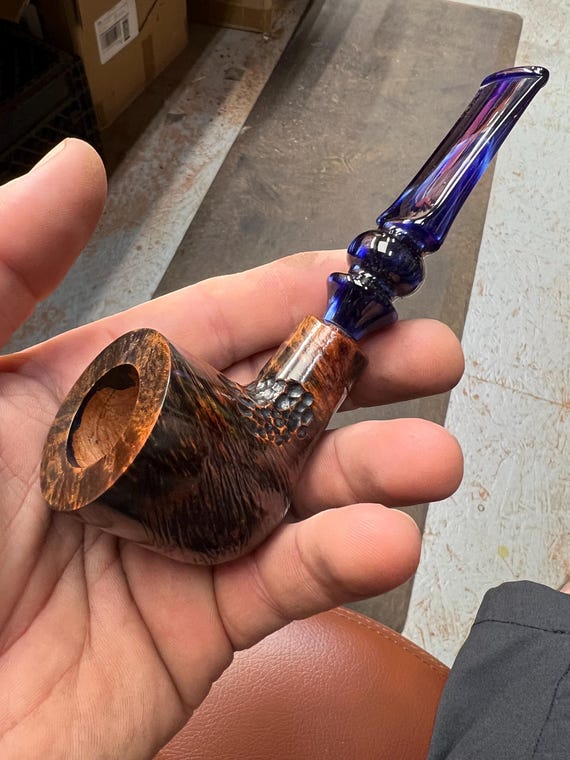 Handmade briar tobacco pipe