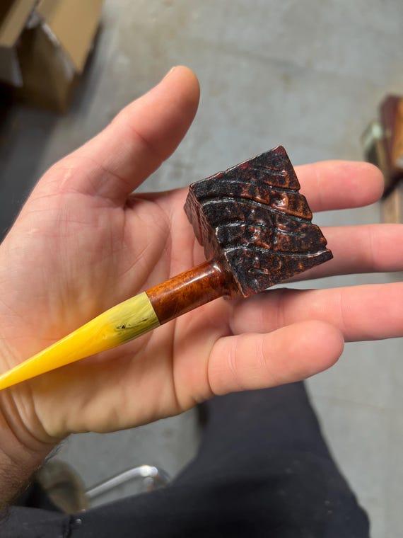 Handmade briar tobacco pipe