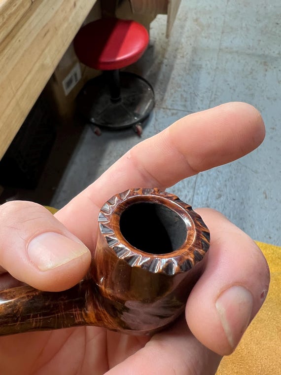 Handmade briar tobacco pipe