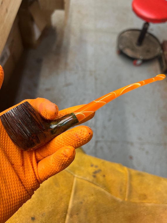 Handmade briar tobacco pipe
