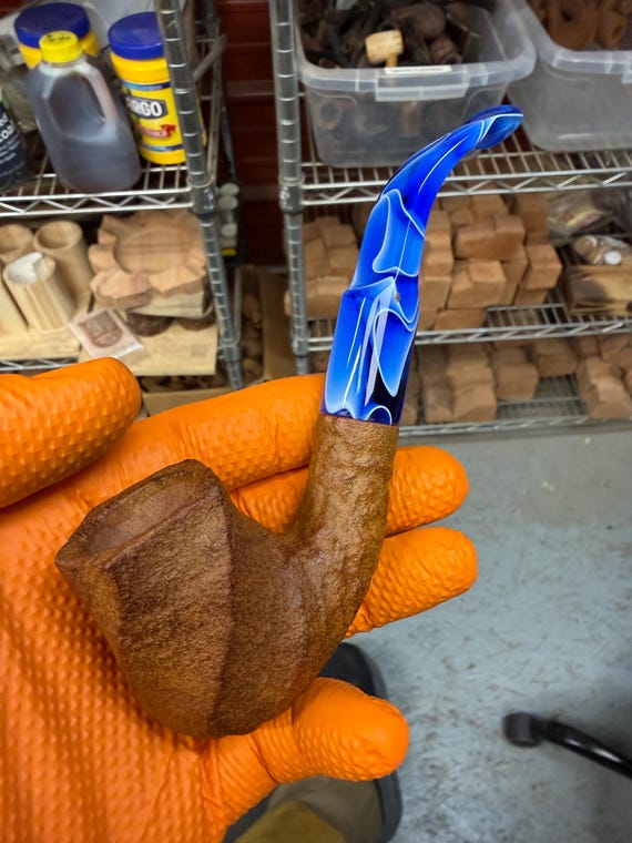 Handmade briar tobacco pipe