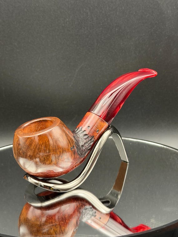 Handmade Grecian briar wooden smoking tobacco pipe (9mm filtered)