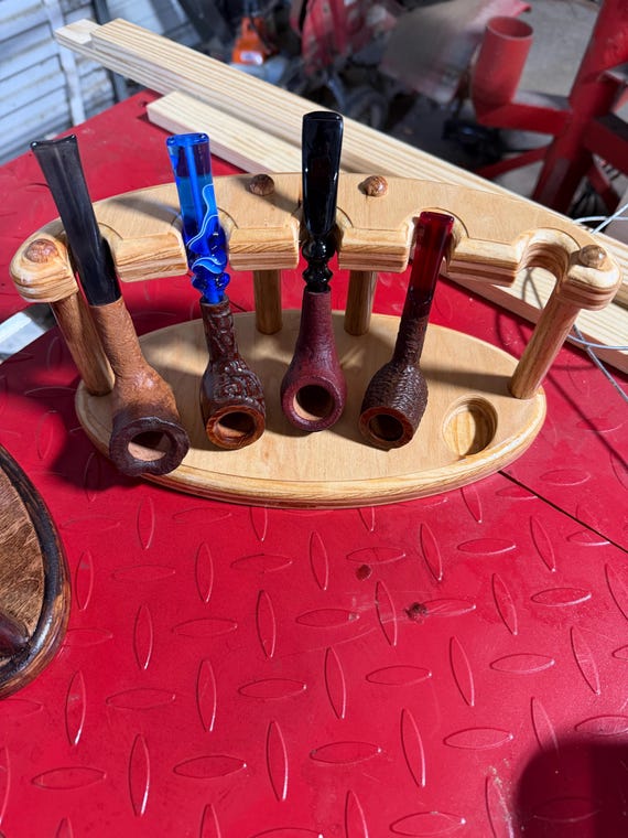 Handmade tobacco pipe stand Heavy Duty!