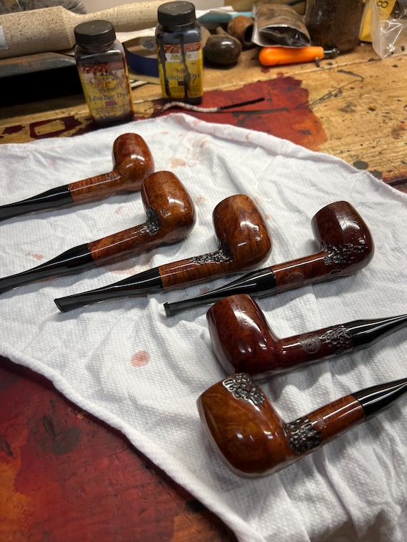 Handmade briar tobacco pipe