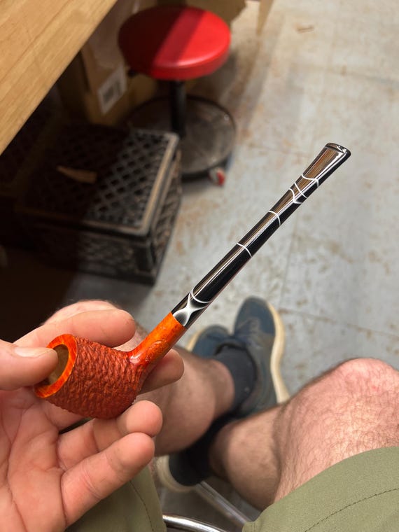 Handmade briar tobacco pipe