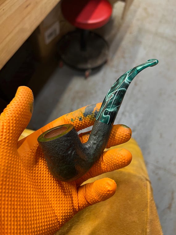 Handmade briar tobacco pipe