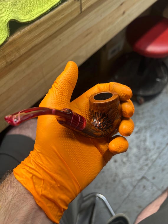 Handmade briar tobacco pipe